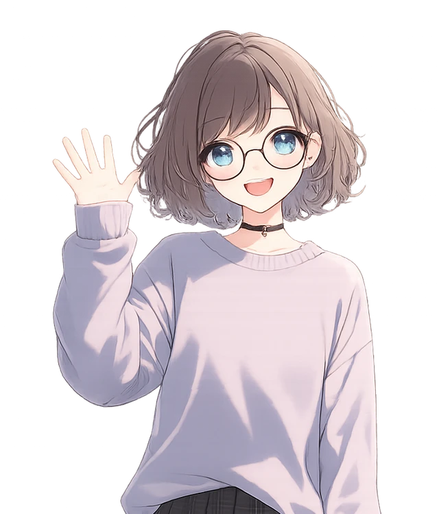 描いたキャラクターが動き出して、こちらに手を振る様子